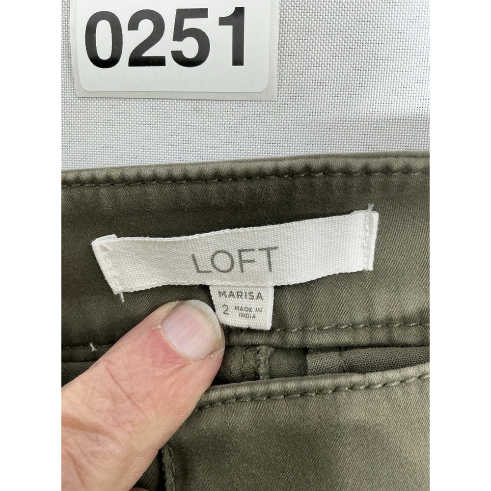 Womans Excellent Loft Marisa Pants Size 2 Army Green Skinny Ankle 0251/D-5 - Picture 4 of 7